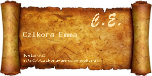 Czikora Emma névjegykártya